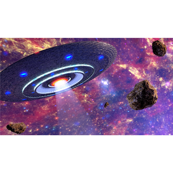 UFO in interstellar space