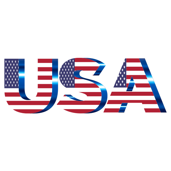 USA Flag Typography No Filters No Background