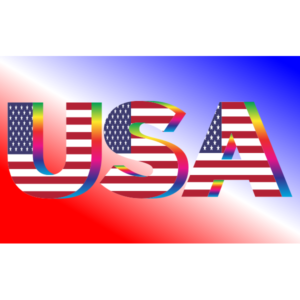 Download Usa Flag Typography Rainbow Free Svg