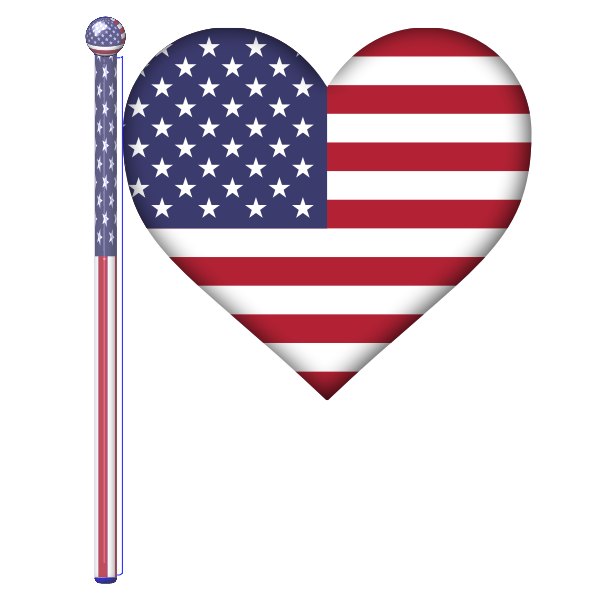Download USA heart flag | Free SVG