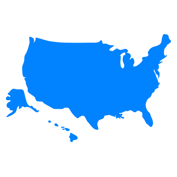 USA Map silhouette vector graphics