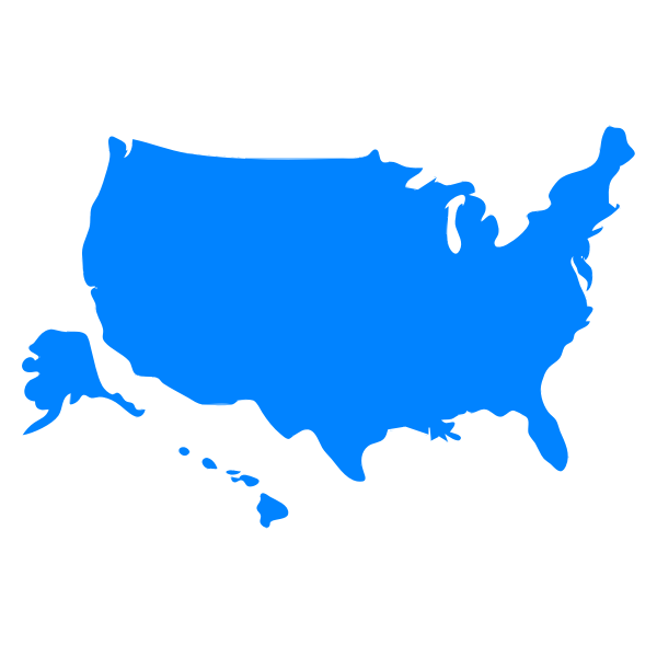 Map Of USA Silhouette Map Of United States Of America Vector ...