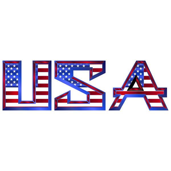 USA Typography Mark II No Background