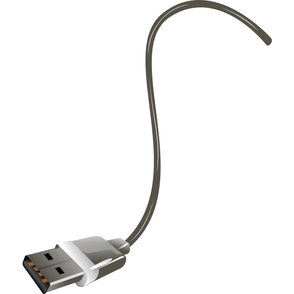 Vector illustration of end of USB cable