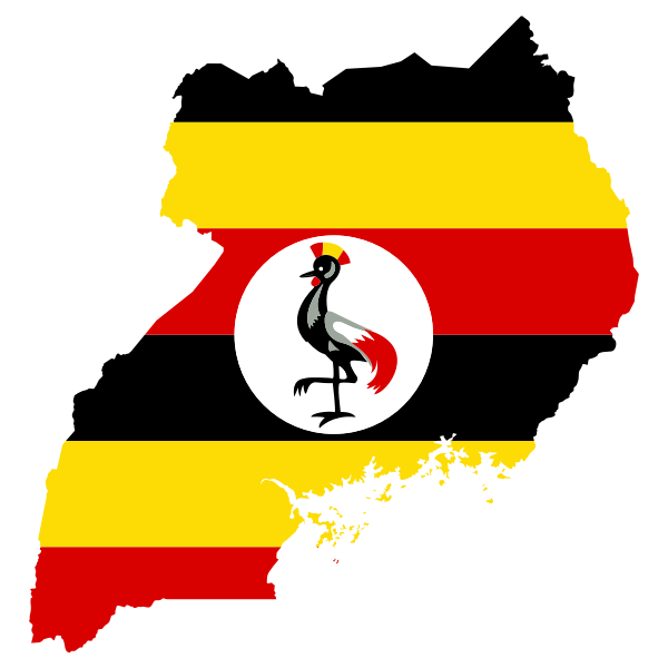 Uganda Flag Map