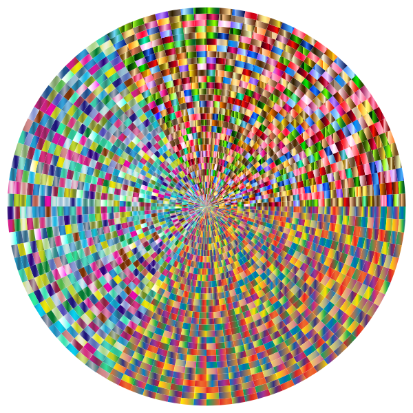 Circle with prismatic pattern