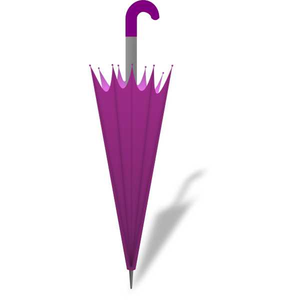 Vector drawing of closed umbrella