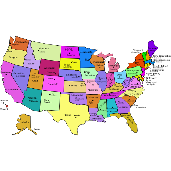 File:Map of USA without state names.svg - Wikimedia Commons