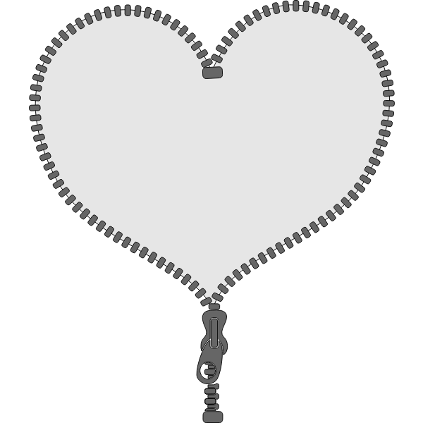 Unzip my heart sign vector image