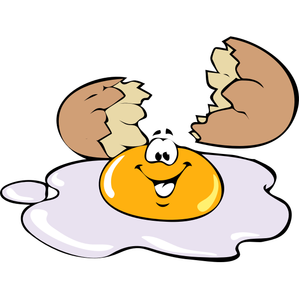 Cartoon broken egg vector illustration | Free SVG