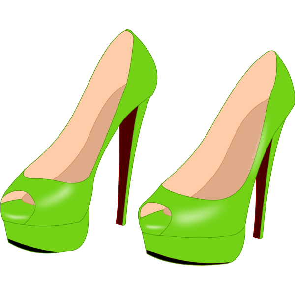 Green shoes