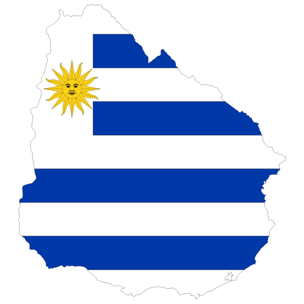 Outline map of Uruguay