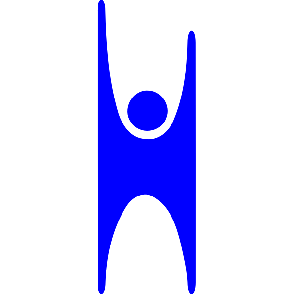 Blue man emblem