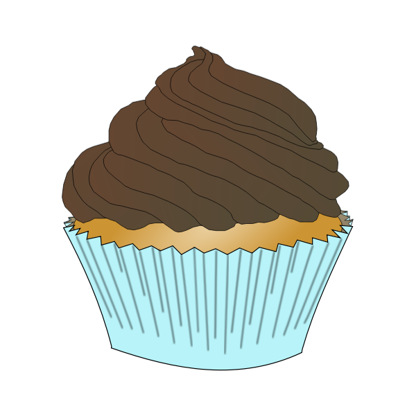 Chocolate frosting cupcake