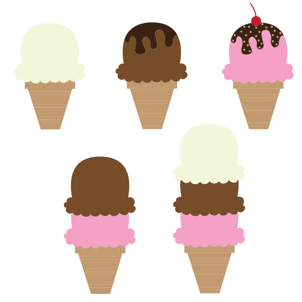 Ice creams Free SVG