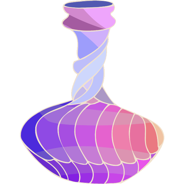 Colorful spiral vase