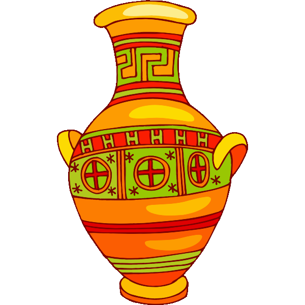 Vase in bright colors
