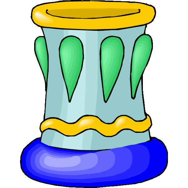 Blue-colored vase