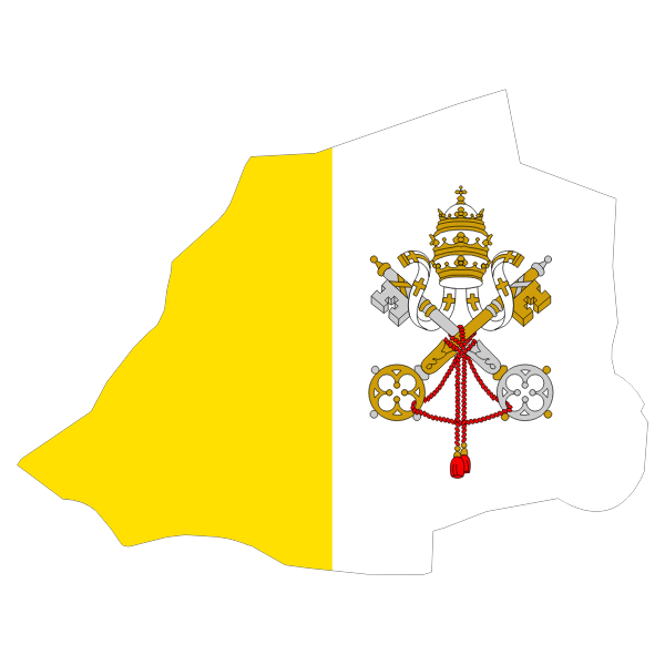 Vatican City Map Flag