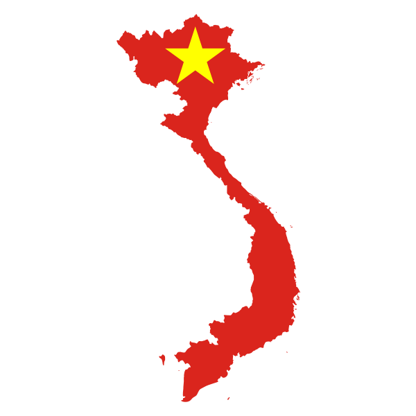 Vietnam Map Flag