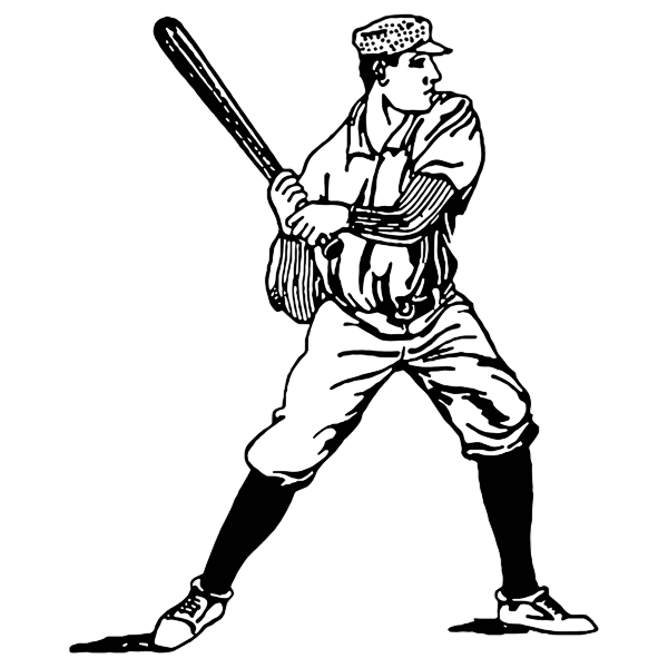 Download Vintage baseball player | Free SVG