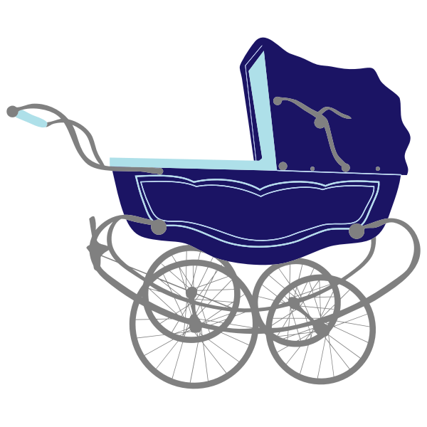 Download Vintage Baby Stroller Free Svg