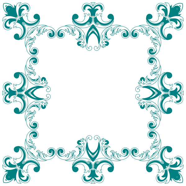 Leafy frame in green color