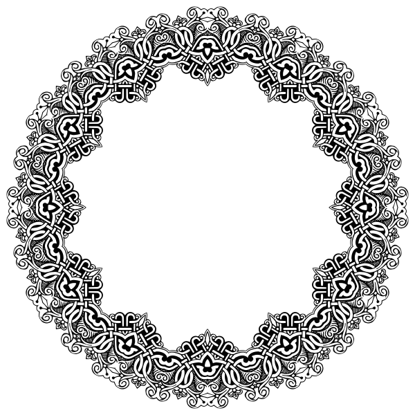 Download Floral interlocking circle frame | Free SVG