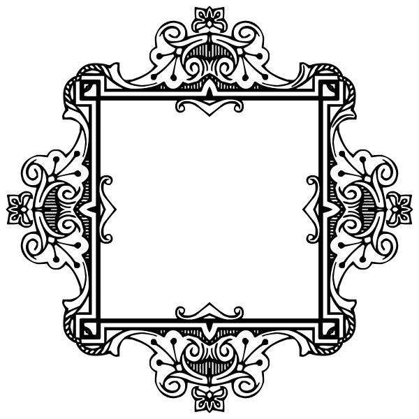 Vintage symmetric frame  vector image