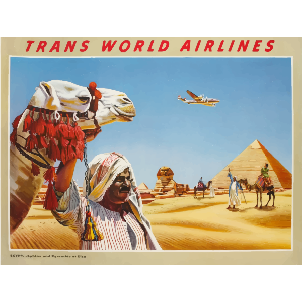 Vintage travel poster of Egypt