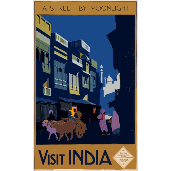 Travel poster of India