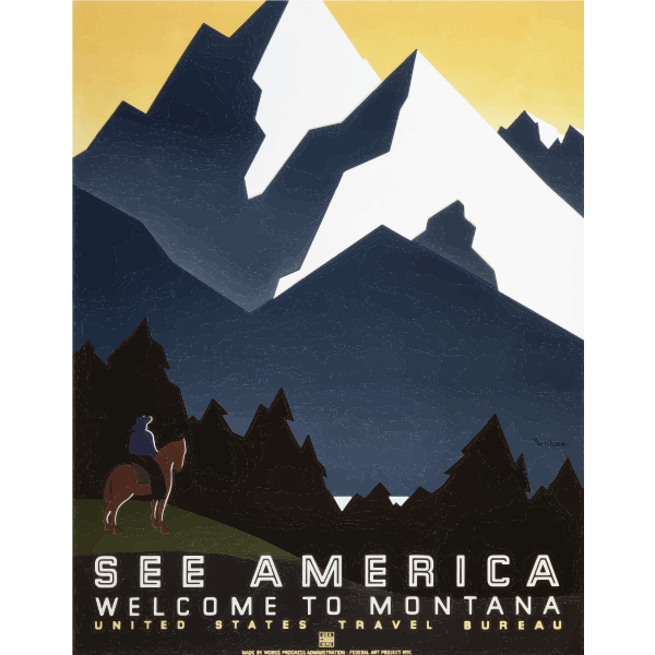 Travel poster of rural Pennsylvania | Free SVG