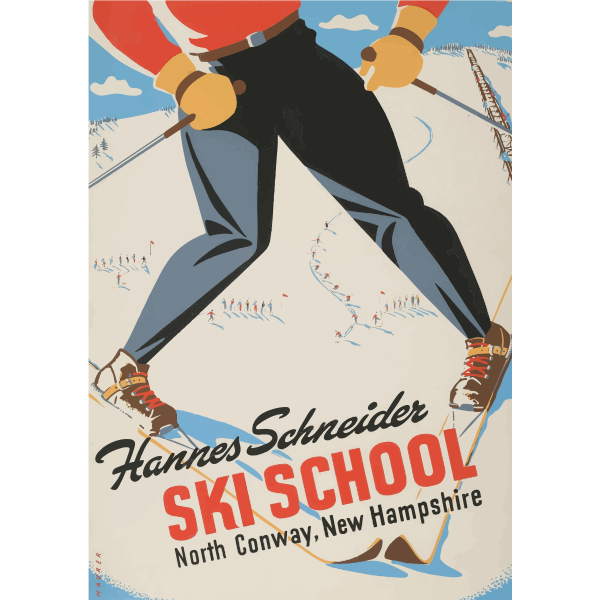 Ski school poster