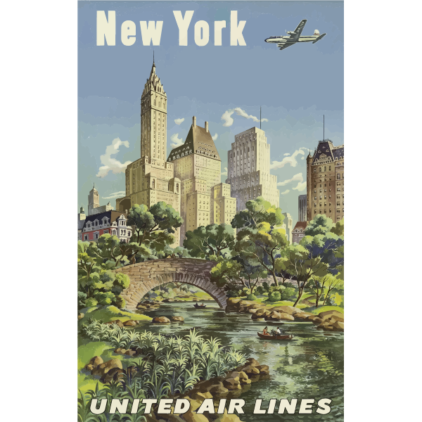 Old travel poster