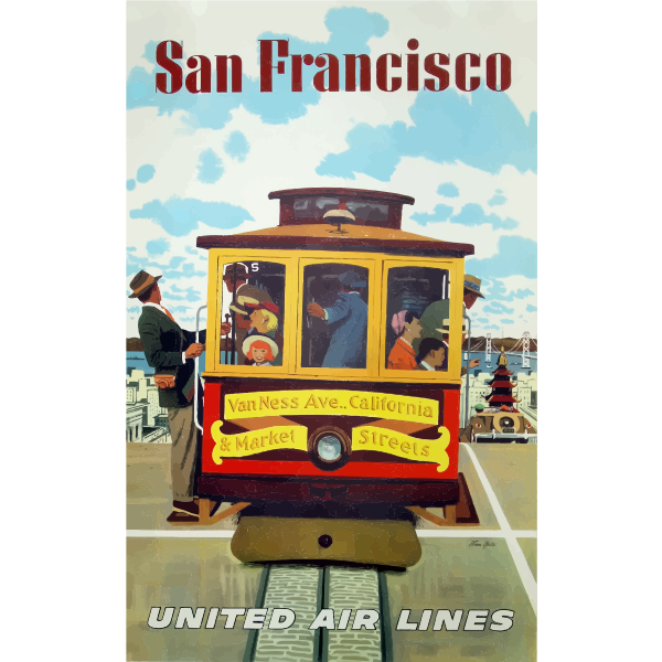 Vintage promotional poster of San Francisco