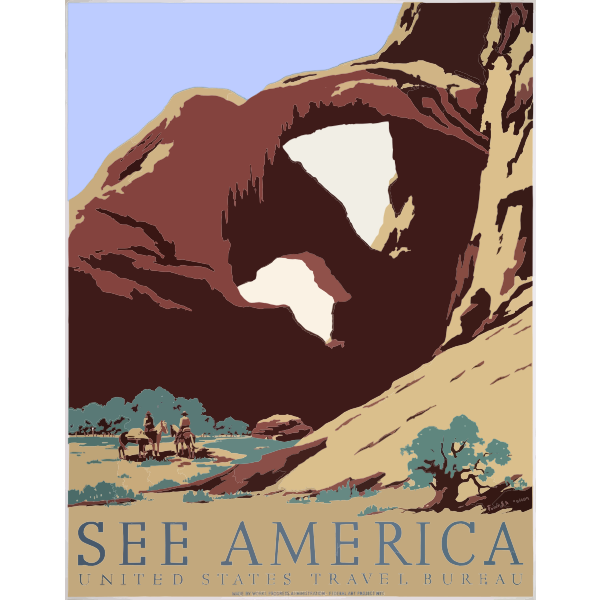 See America travel poster