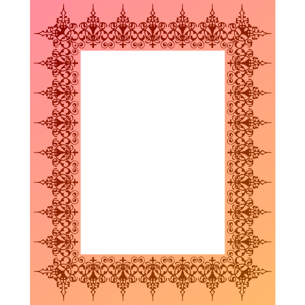 Vintage Decorative Frame Rectangular Shape