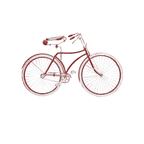 Old bike vector image