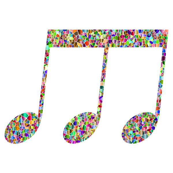 Vivid Chromatic Tiled Musical Note 7