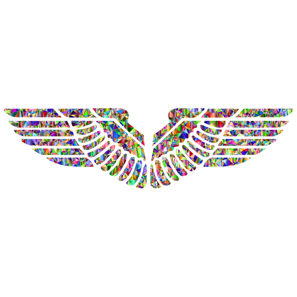 Vivid Polychromatic Eagle Wings
