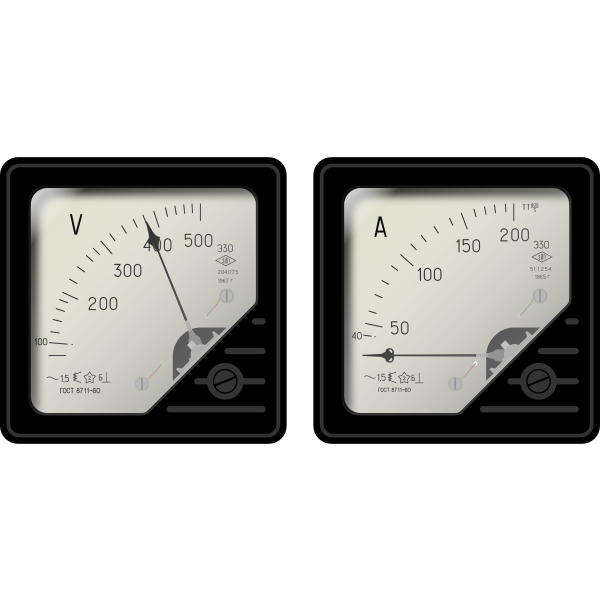 Voltmeter and ammeter