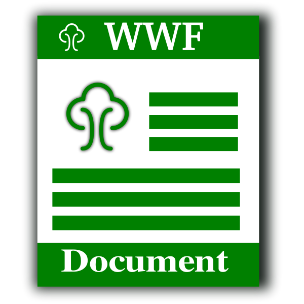 WWF file format computer icon vector image
