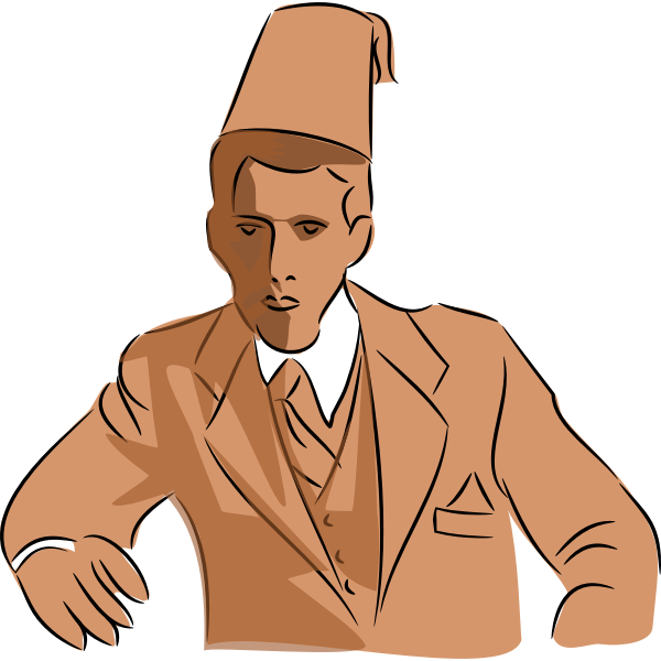 Man with fez illustration