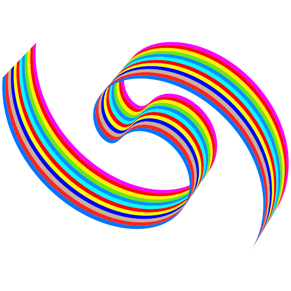 Wavy Rainbow Ribbon