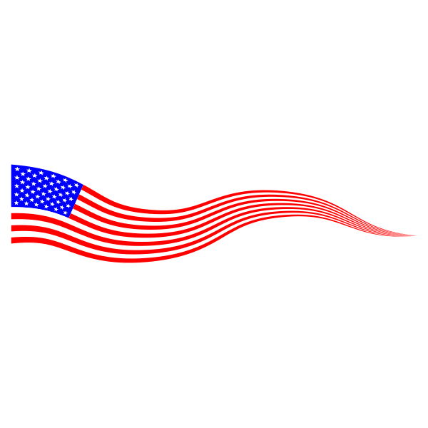 Wavy USA Flag Banner