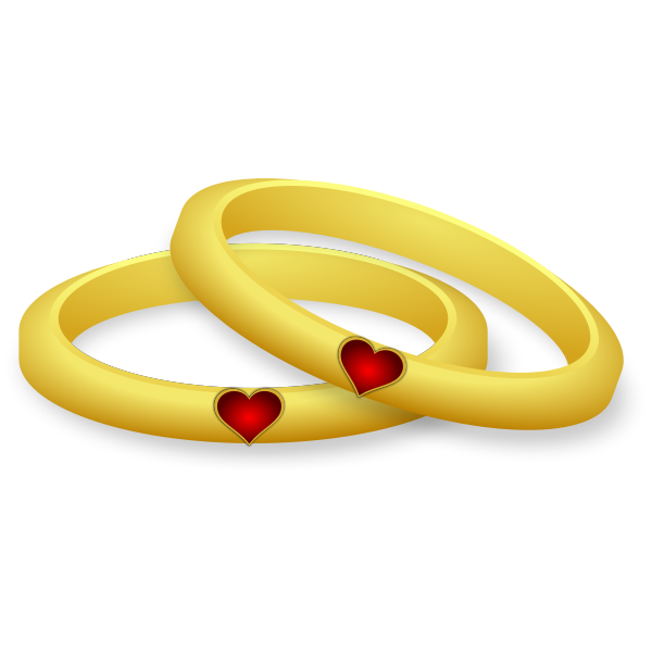 Wedding rings vector image