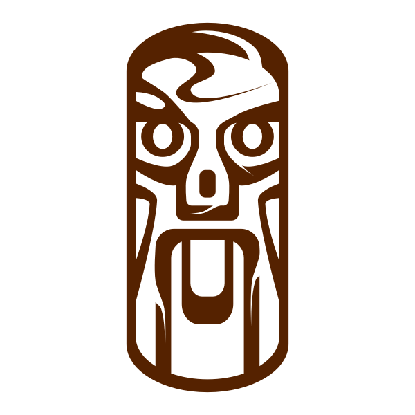 Tiki statue vector image