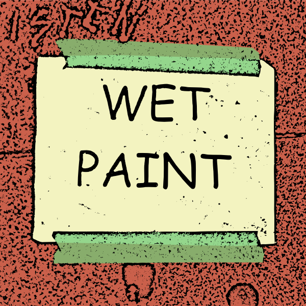 wet paint sign spanish
