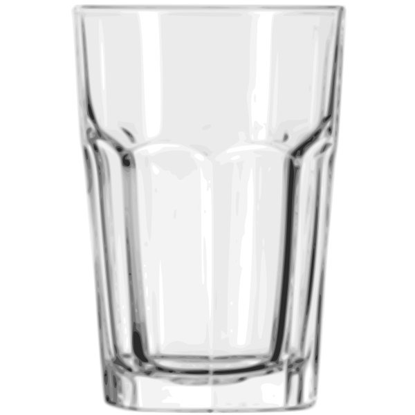 Vector illustration of beverage see through glass
