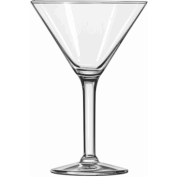 Martini cocktail glass vector graphics